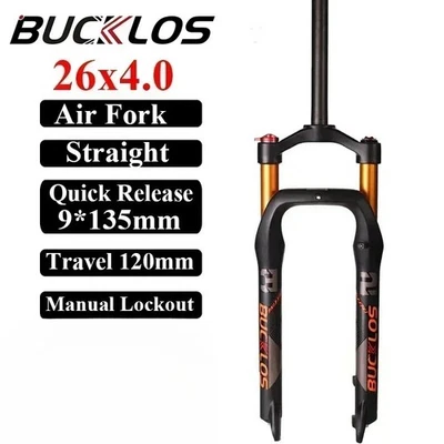 26X4.0in Snow Fat Bicycle Air Suspension Fork Travel 120mm Manual Lockout Fork - Image 1 of 4