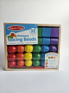 Melissa & Doug Primary Lacing Beads 32 piece for Toddlers Fine Motor Skills 3+ - Picture 1 of 2