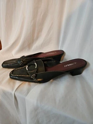 Aerosoles Black Leather Mules Shoes Size 9M - Image 1 of 4