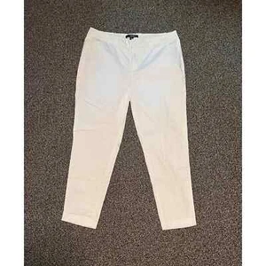 ❤️ Denim 24/7 Women's White Flat Front Pants Size 20W New Without Tags - Picture 1 of 5