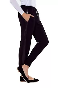W673 NWT VINCE LEATHER SIDE POLY WOMEN SWEATPANTS SIZE S in NAVY $325 - Picture 1 of 10