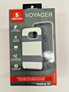 Pelican Voyager Case for Samsung Galaxy S7 Holster & Screen Protector White Gray - Picture 1 of 4