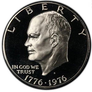 Eisenhower Ike Dollar Lot 1976 PCGS PR 69 Cameo Uncirculated $1 Coin Type 2 - Picture 1 of 12