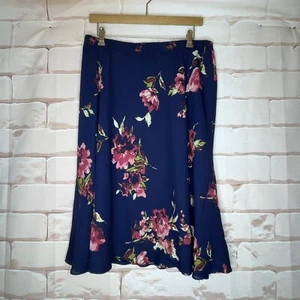 Gonna midi floreale blu navy Appleseed's taglia PL - Foto 1 di 6