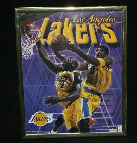 Kobe Bryant Shaquille O’neal 2000 LA Lakers Champs Framed Starline Poster 8x10 Cover