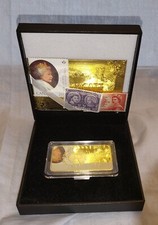Queen Elizabeth II Diamond Jubilee Silver Gold Bar COA Box Coin Old Stamps Case
