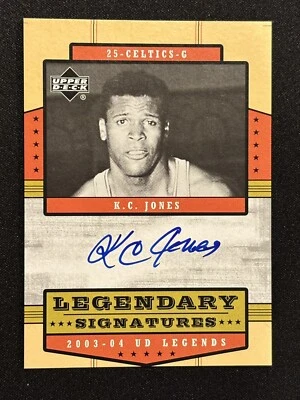 2003-04 Upper Deck UD Legends Legendary Signatures K.C. Jones #LS-KC Celtics HOF - Image 1 of 2