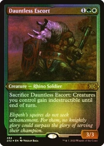 Dauntless Escort ETCHED FOIL - 484 - Rare - 2X2 Double Masters 2022 MTG - Imagen 1 de 1