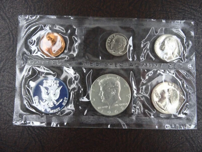 1965 SMS Special Mint Set 40% Silver Kennedy US Mint 5 Coins Cello Only - Image 1 of 4