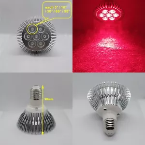 21W Deep Red 660nm LED Lamp Spot Light Bulb PAR30 for Therapy Plant E26 E27 - Picture 1 of 6