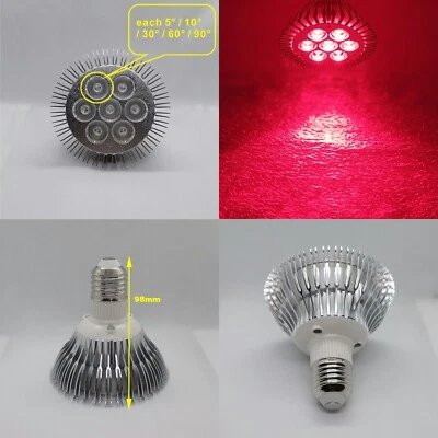 21W Deep Red 660nm LED Lamp Spot Light Bulb PAR30 for Therapy Plant E26 E27 - Image 1 of 4