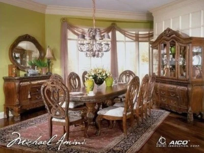 AICO by Michael Amini Eden 11PC rectangular dining room set - Image 1 of 4