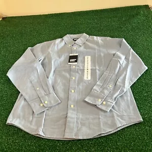 Lands' End Oxford Shirt Button Up Long Sleeve Traditional Fit Blue Mens Small - Picture 1 of 10