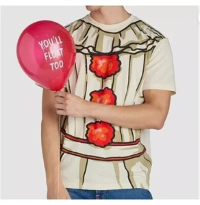 NEW Pennywise IT Shirt Men's 2XL Graphic Tee & Balloon Halloween Costume - Picture 1 of 2