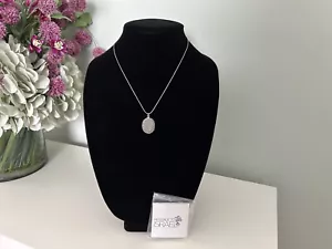 Passage to Israel Sterling Silver 18x13mm PLATINUM Drusy Pendant w/ Chain, NEW - Picture 1 of 4