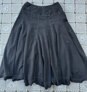 Ladies Pre-Loved Simon Jeffrey Collection Black Flared Panel Skirt Size 14 - Picture 1 of 11