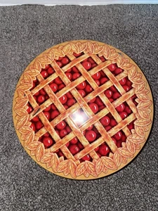 Vintage Realistic Cherry Pie Dessert 3 Wick Candle Detailed W/ Tin NWT YUM - Picture 1 of 7