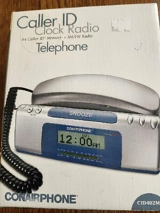 Vintage Conair telefon identyfikator dzwoniącego zegar radio telefon - Zdjęcie 1 z 4
