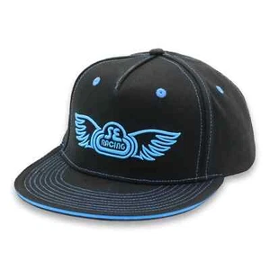 New Release SE RACING wing logo snapback hat Black with SE Blue embroidery - Picture 1 of 3