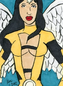 DAWNSTAR Sketch Card by Kor Watkins, Legion Of Super Heroes - Picture 1 of 1