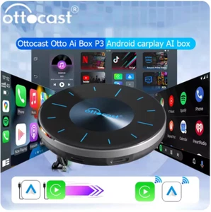 Ottocast P3 Ai Box Android Auto Carplay Wireless Smart TV Box Carlink USB Auto - Imagen 1 de 7