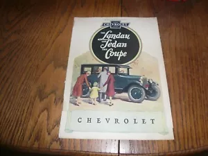 Chevrolet Landau 1926 cupé folleto de ventas - vintage - Imagen 1 de 4