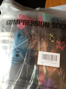 Compression Socks For Womens Men Stocking Running Support Fun colors nib - Picture 1 of 3
