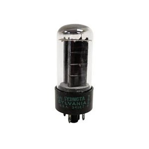 5Y3WGTA 5Y3GT SYLVANIA JAN BLACK PLATE NOS VALVE TUBE (LC66) - Picture 1 of 1