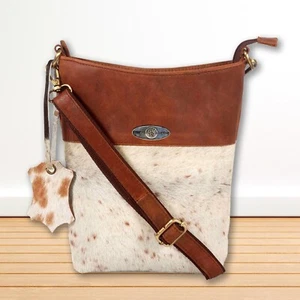 Cowhide Leather Handbag Bag, Western Hairon Shoulder Purse bag, Leather Bag - Picture 1 of 13