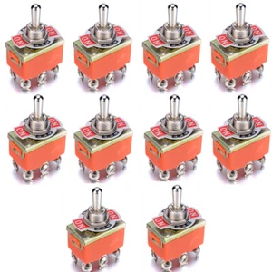 1-10XKippschalter Schalter Hebelschalter KN1322 Ein-Aus Metallhebel 230V 15A - Bild 1 von 7