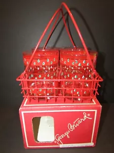 Georges Briard ALBERO DI NATALE Set di 4 Old Fashion con Portafilo Firmato Lowball - Foto 1 di 16