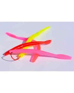 Raven Fishing Worms ,Size,3 1/2" -20 Per Pack In 6 Different Colors, Hot Pink - Picture 1 of 1