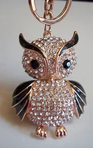 Mujer o Niña Estrás Búho Animal Moda Informal Clip en Llavero - Imagen 1 de 4