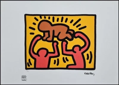 KEITH HARING * Radiant Baby * signed lithograph * Kunstdruck * limited # 23/150 - Bild 1 von 4
