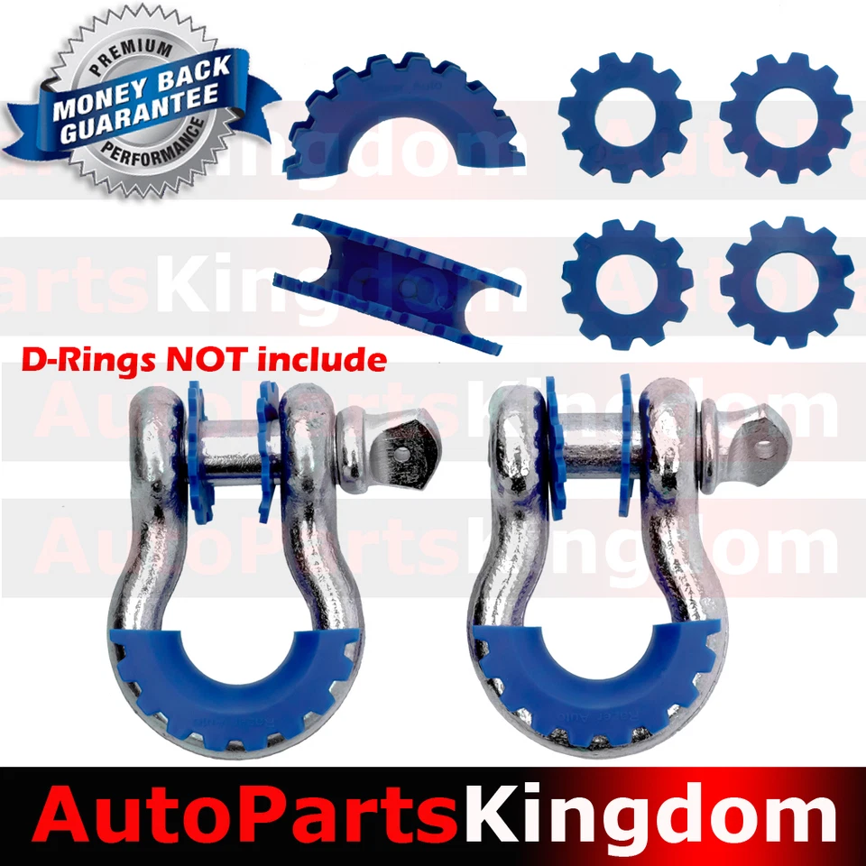 New Blue Isolator Washers 1 Pair Set Silencer Clevis for 3/4" D-ring Shackles - Image 1 of 1