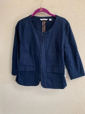 Camisa abierta Isaac Mizrahi Live Blue talla 8 Foto 1 de 4