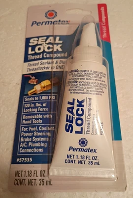 Compuesto de rosca de sellado y bloqueo Permatex 57535 35 ml, 1,26 fl. oz Foto 1 de 2