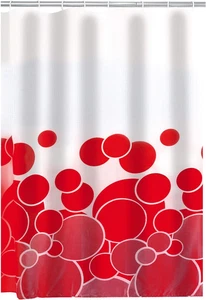 Kani - Tenda Da Doccia in Tessuto, 180 X 200 Cm, Colore: Rosso - Foto 1 di 12