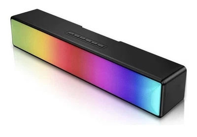 Black 15" 5.1 Desktop RGB USB Powered Wireless Stereo Soundbar Computer Speaker - Image 1 of 3