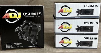 Lote de 4 bragueros de iluminación ADJ O Slim 1,5-2" O-clamp acabado negro OSL150 Foto 1 de 4