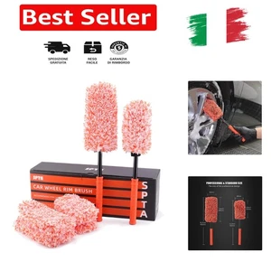 SPTA Spazzola Pulisci Cerchioni Auto, Spazzola Ruote Microfibra, Microfibra C... - Foto 1 di 10