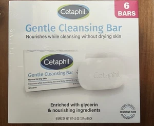 CETAPHIL Gentle Cleansing Bar, 4,5 oz Bar (6er Pack), Pflegender Reinigungsstab - Bild 1 von 2