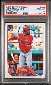 2023 Topps Chrome Jordan Walker #209 Refractor RC PSA 10 - Bild 1 von 2