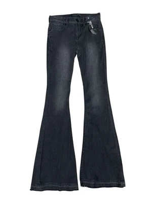 Express Jeans Womens Size 2R Bell Flare Mid Rise Black Wash NWT - Image 1 of 4