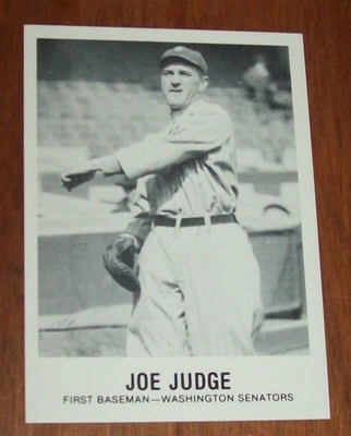 High Grade 1981 TCMA Joe Judge Baseball Card - Image 1 of 2