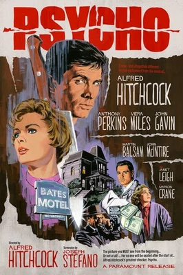 Psycho movie poster by Paul Mann - screen print Mondo Alfred Hitchcock - Image 1 of 2