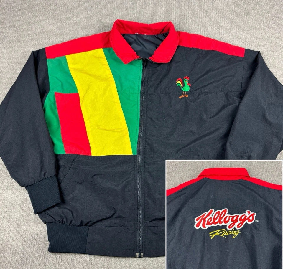 Chaqueta De Colección Kellogg's Racing NASCAR Talla 2XL Terry Labonte Años 90 Colorblock Retro Foto 1 de 4