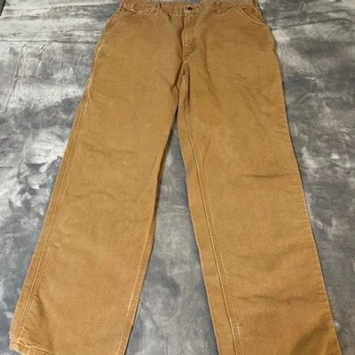 Pantalones de trabajo Carhartt para hombre color tostado 34x30 carpintero utilitario doble rodilla ajuste relajado Foto 1 de 4