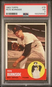 1963 TOPPS PETE BURNSIDE #19 PSA 3 - Picture 1 of 2