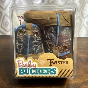 M&F Western 4426002-01 Stivali Ben Baby Bucker per Bambini, Marrone - Taglia 01 - Foto 1 di 8